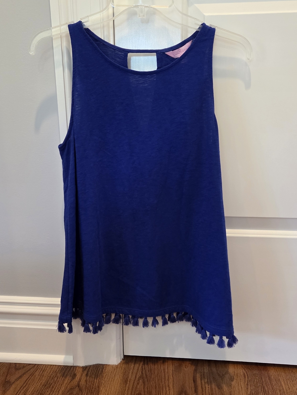 Lilly Pulitzer Royal Blue Tassel-Hem Tank